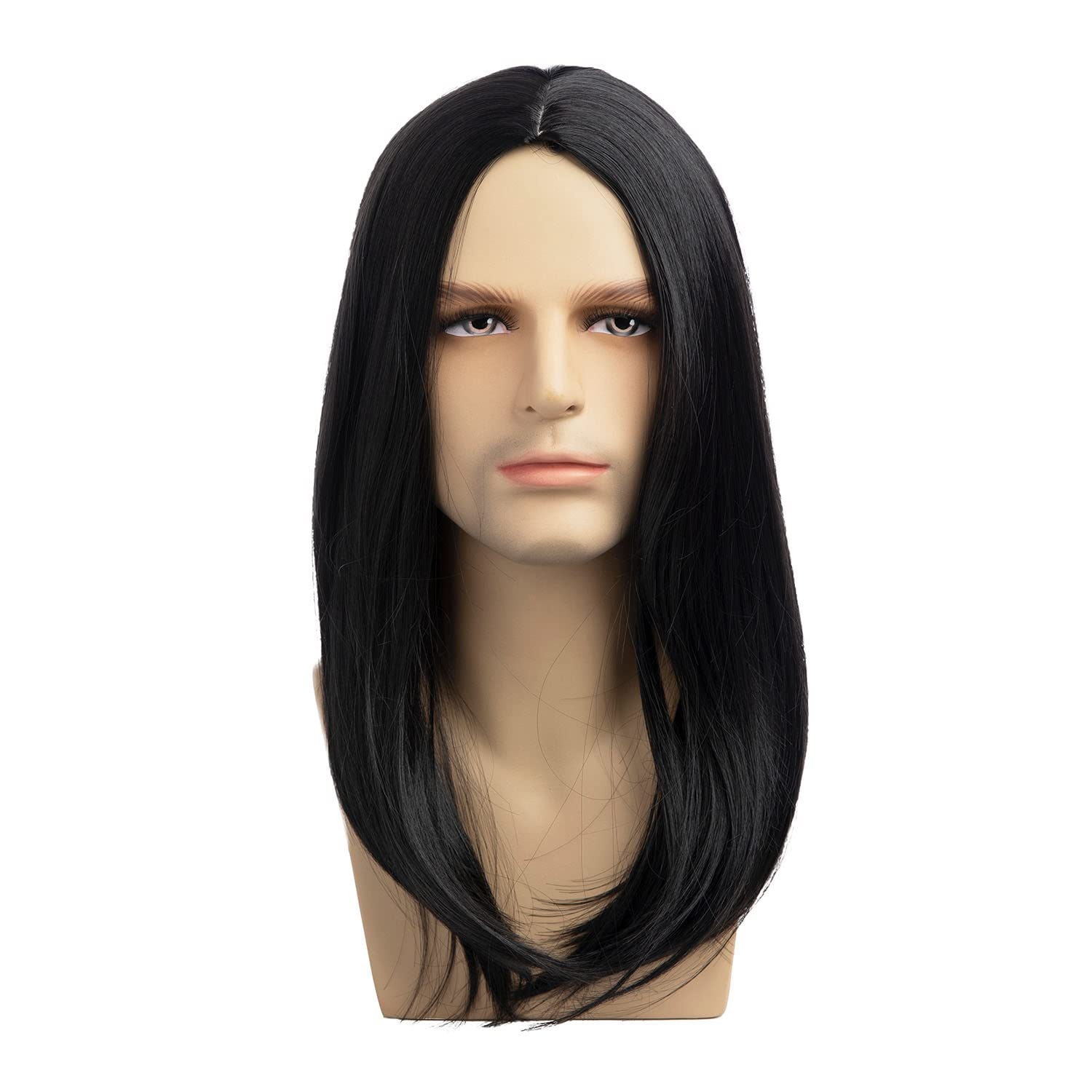 Black Middle Part Long Straight Synthetic Wig Multiple Colors Available Full