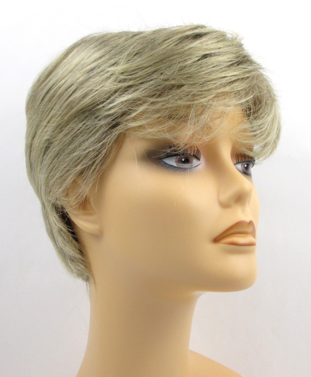 WOMENS LADY SHORT STRAIGHT HAIR PIXIE STYLE LAYERED WIG W/ WISPY BANGS WENDY