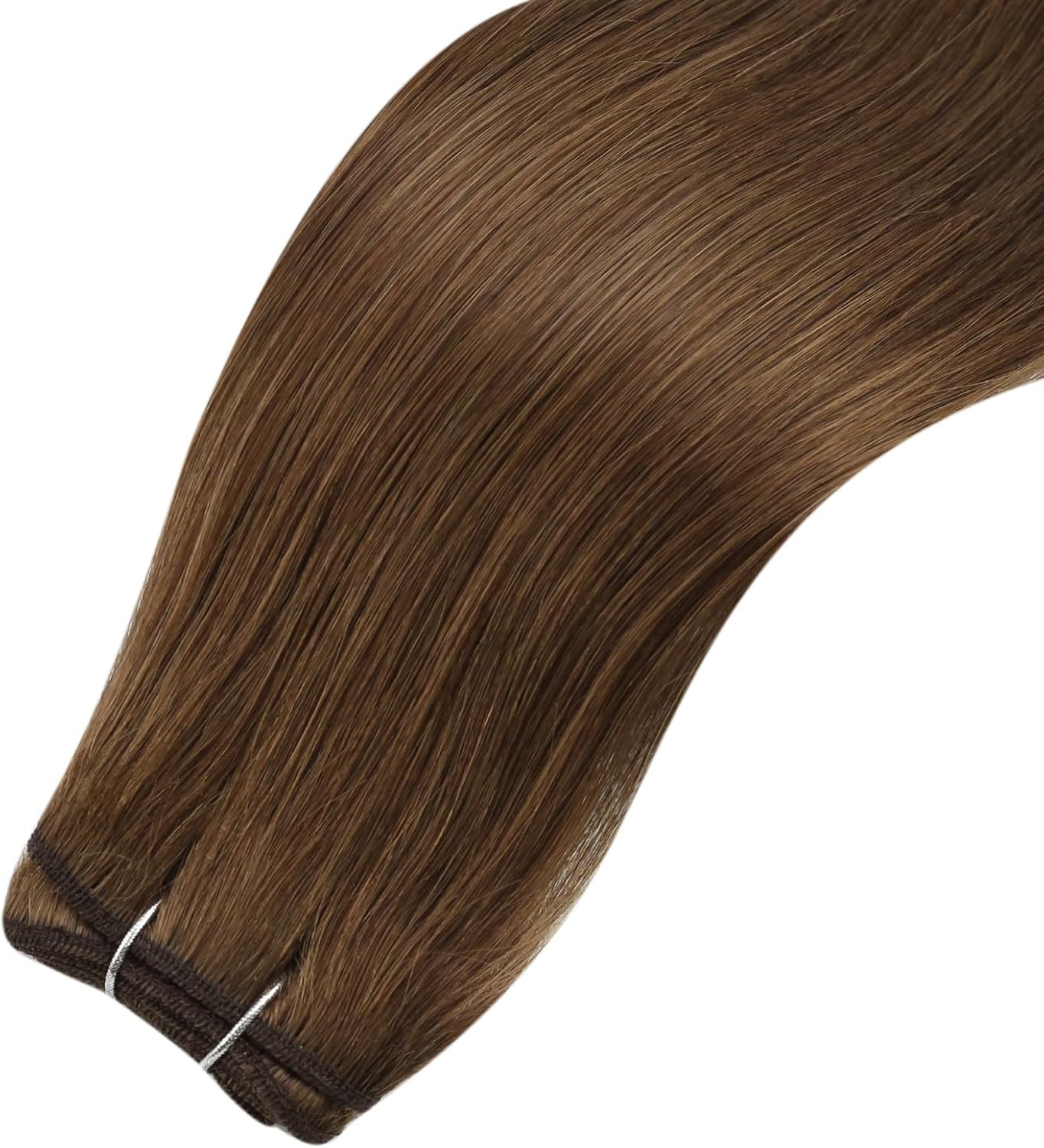 Thick Weft Real Human Hair Extension Full Head Human Hair Remy Weave Colored