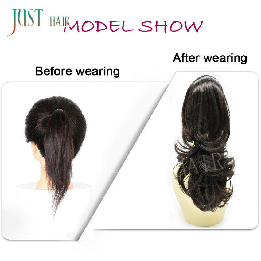 Real Thick Straight Claw Clip Ponytail Extension Long Wavy Pony Tail Hair Piece