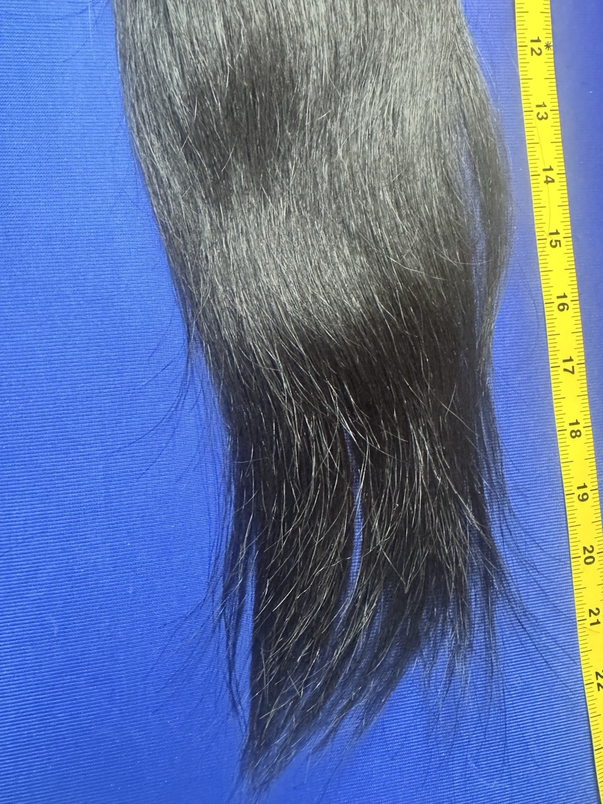 1550 Raw Human Hair Ponytail Natural Black Straight 22 Inch 70g Unprocessed