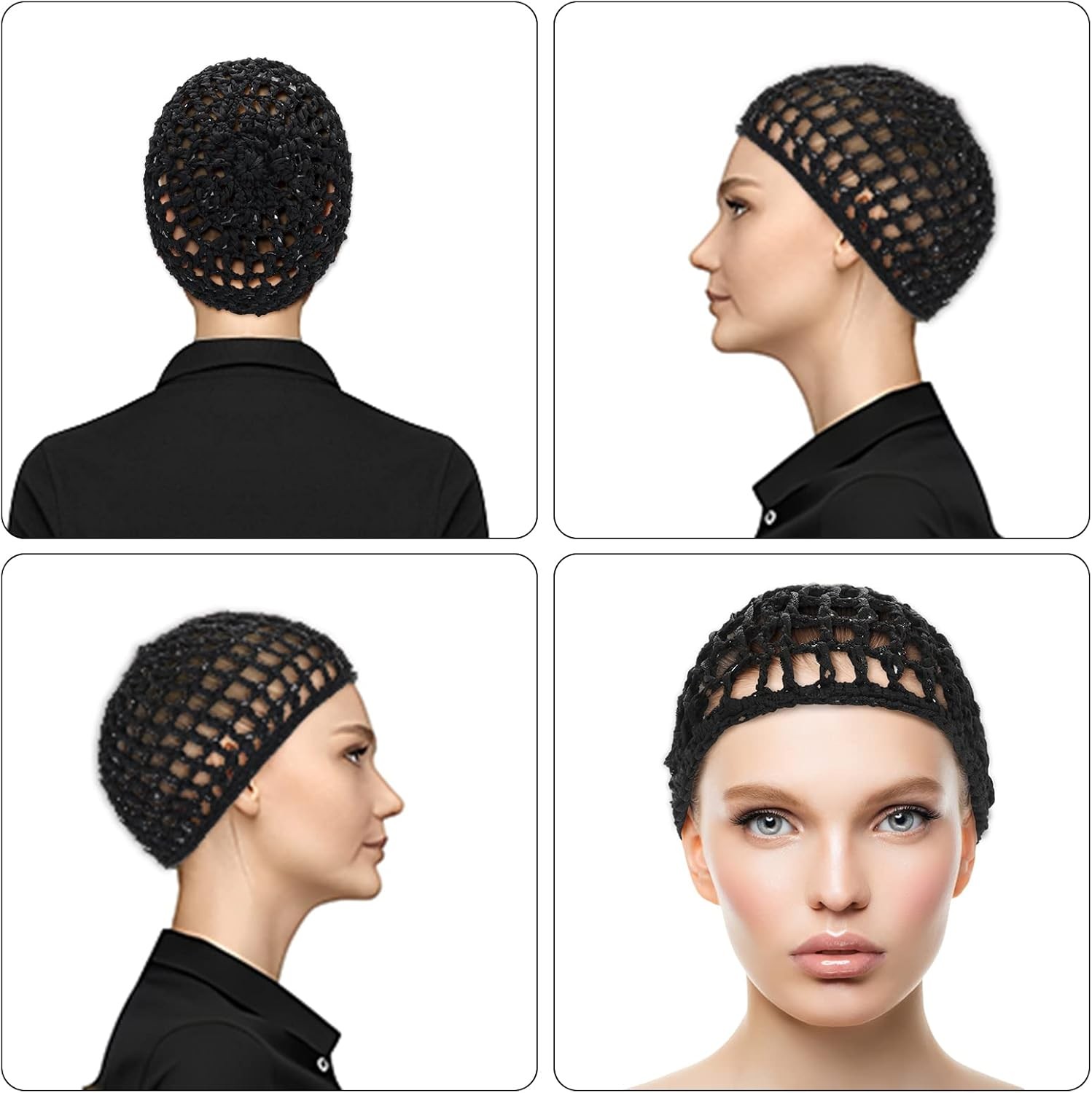 Wig Cap Thick Long Hair Caps Adjustable Net Mesh Braided Weaving Making Crochet
