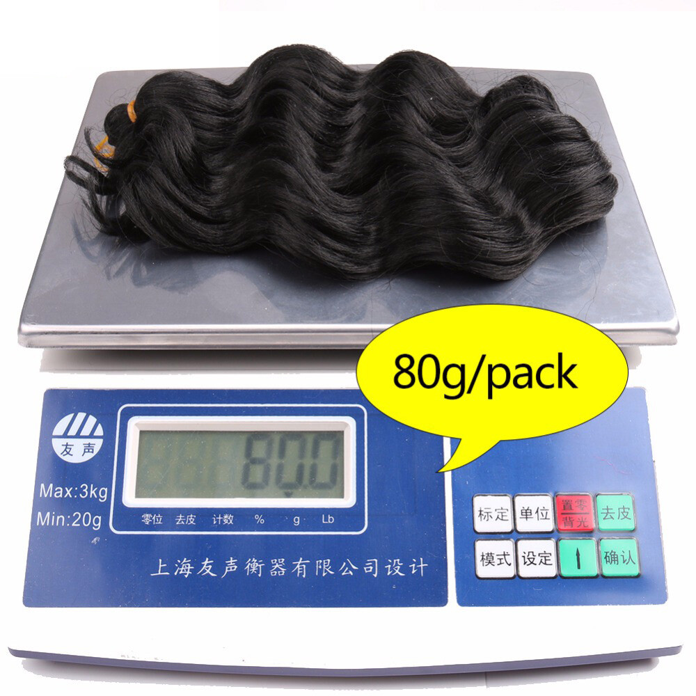 18″ Ocean Wave Crochet Hair Deep Wavy Braiding Hair Curly Crochet Hair Extension