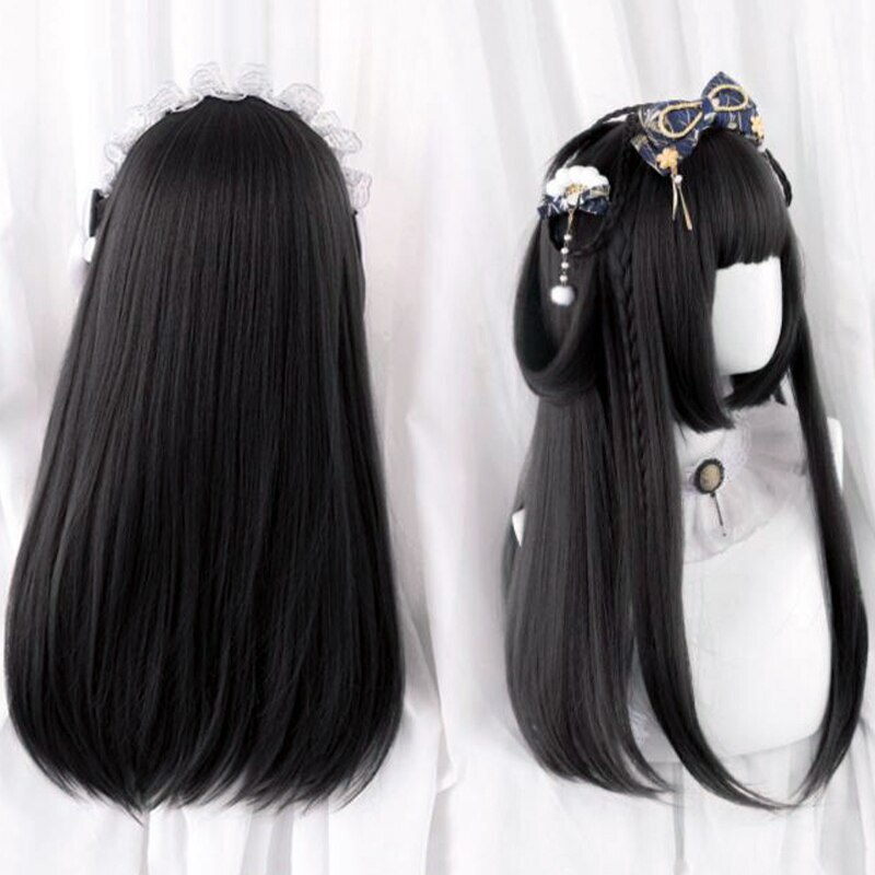 Synthetic Women’s Halloween Wig Cute Wig Black Purple Blonde Red Pink Blue