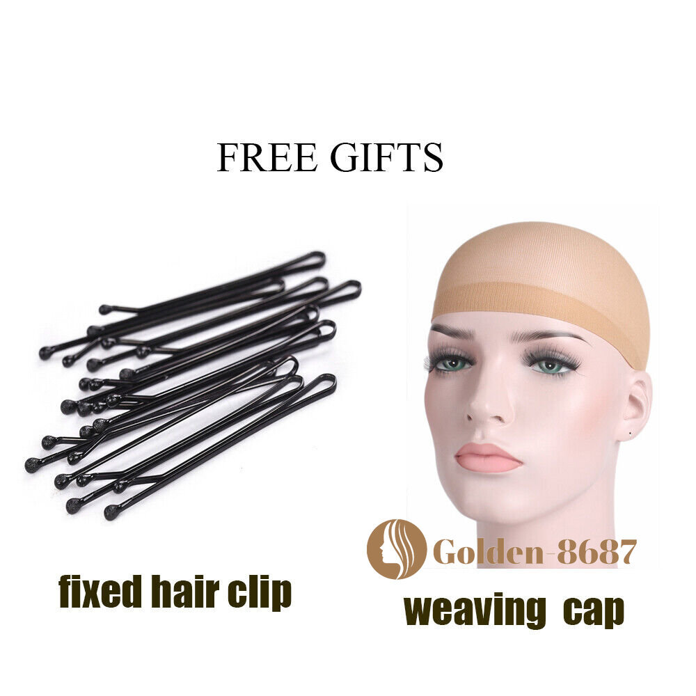 Fanshion Long Wavy Ombre Brown Light Blonde Synthetic Wigs for Women Hair Wig US