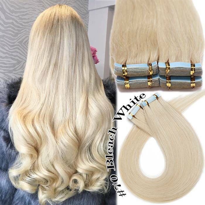 Invisible Seamless Tape In Hair Extensions Skin Weft 100% Remy Human Hair 40PCS