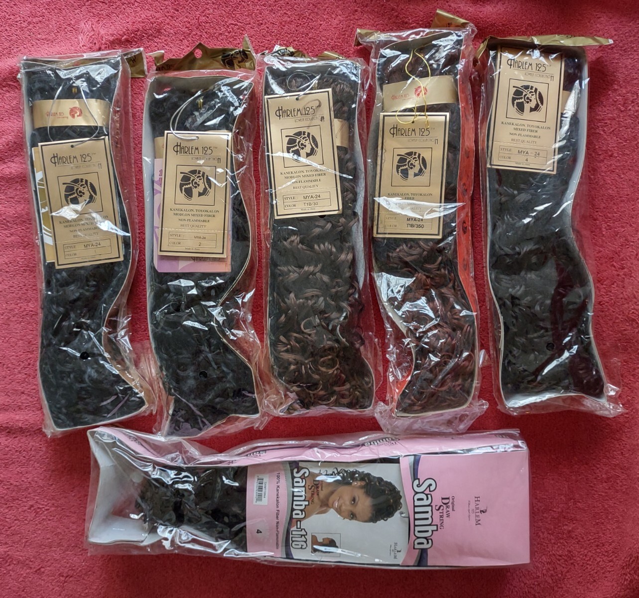 Lot NOS Harlem 125 Synthetic Hair Lovely Collection Style MYA-24 + Samba 116
