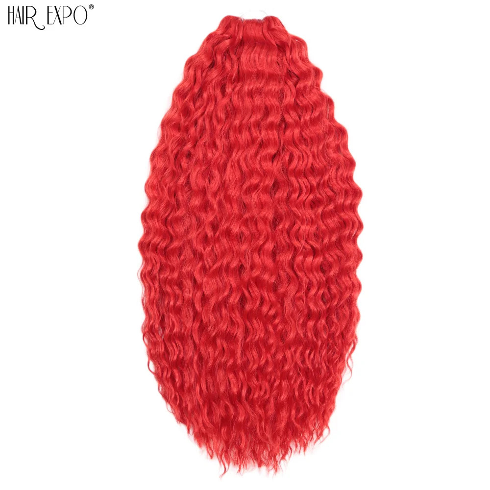 22 Inch Ombre Ariel Curl Crochet Hair Synthetic Deep Wave Braid Hair Extensions
