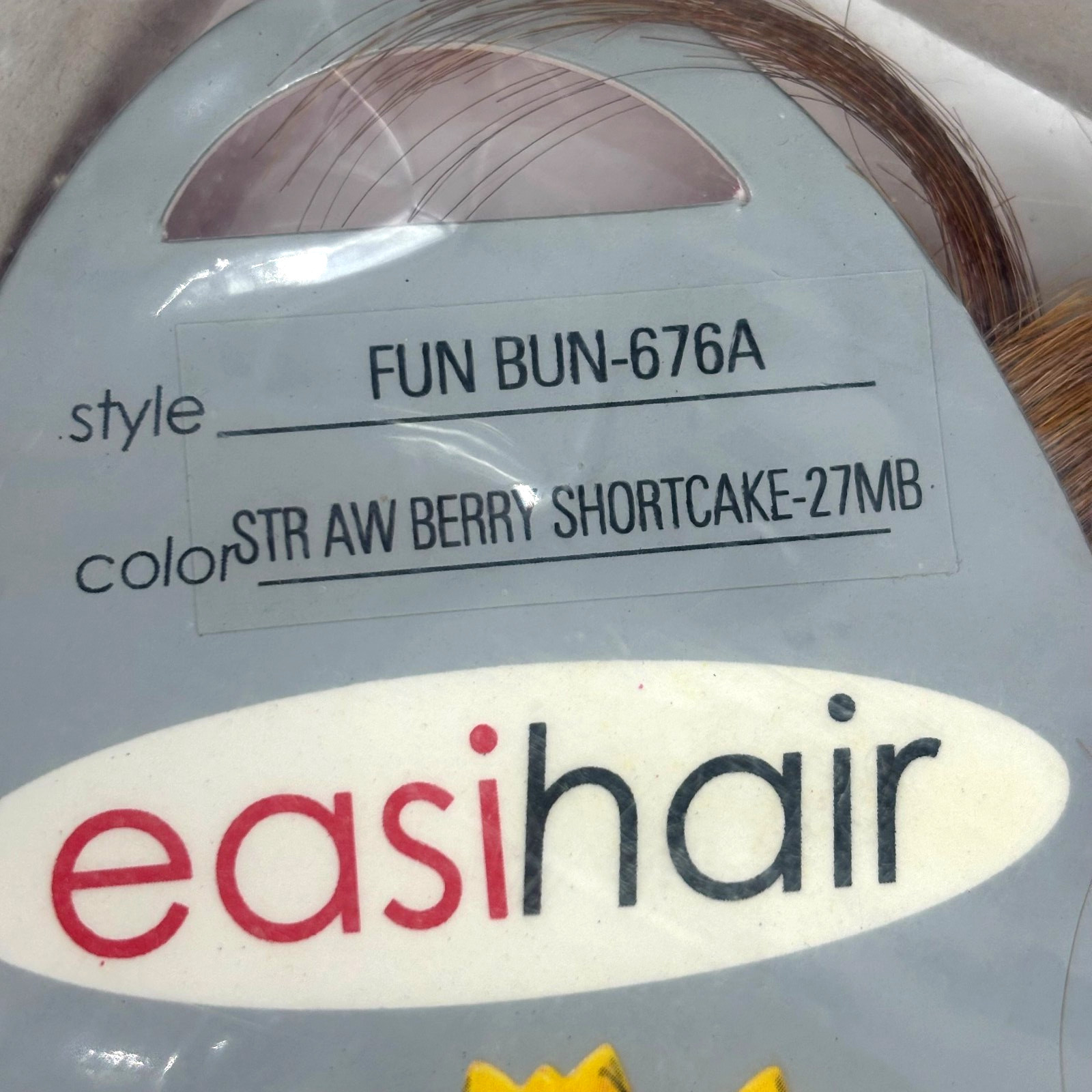 Easihair Hairpiece Jon Renau FUN BUN-676A STRAWBERRY SHORTCAKE-27MB New/Vintage