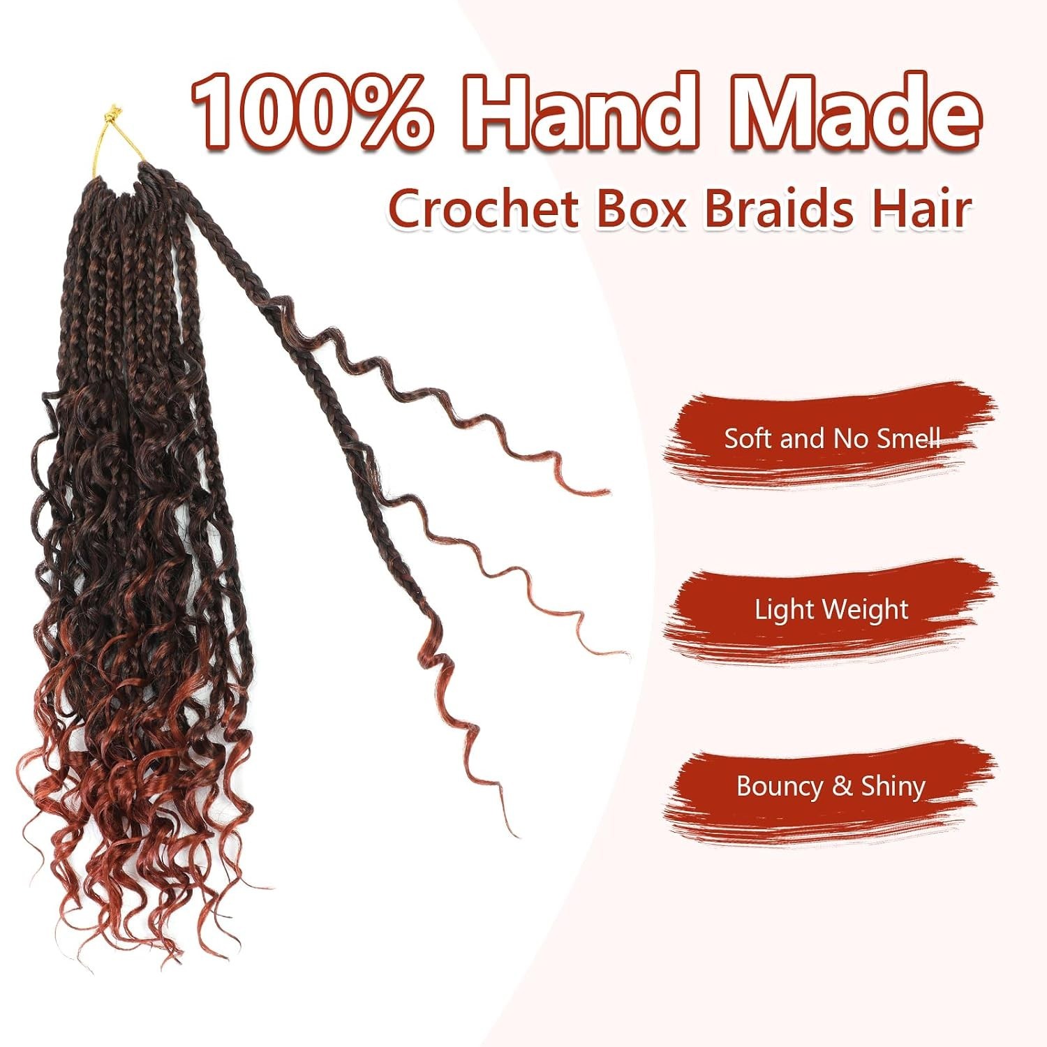 8 Packs Goddess Box Braids Crochet Hair-14 Inch Crochet Box Braids Pre-looped…