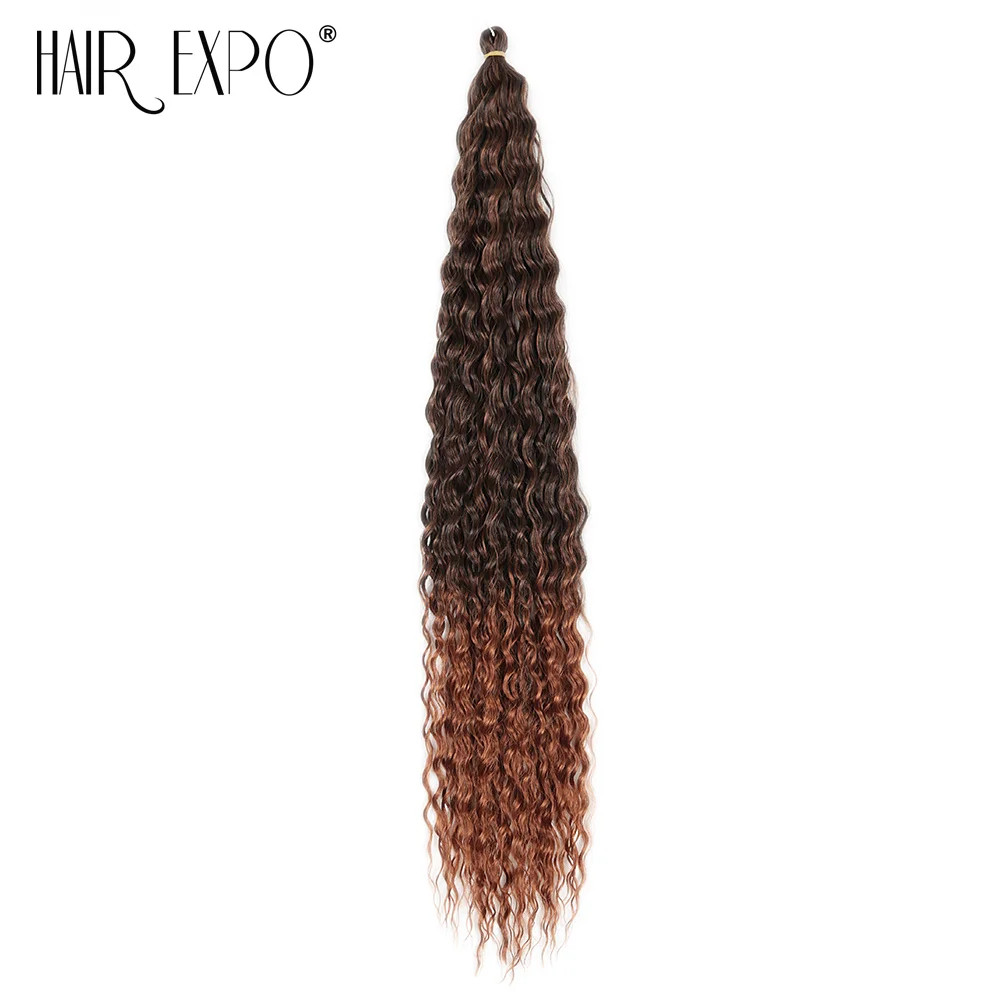 30 Inch Soft Synthetic Ariel Curl Deep Wave Twist Crochet Braids Hair Extensions
