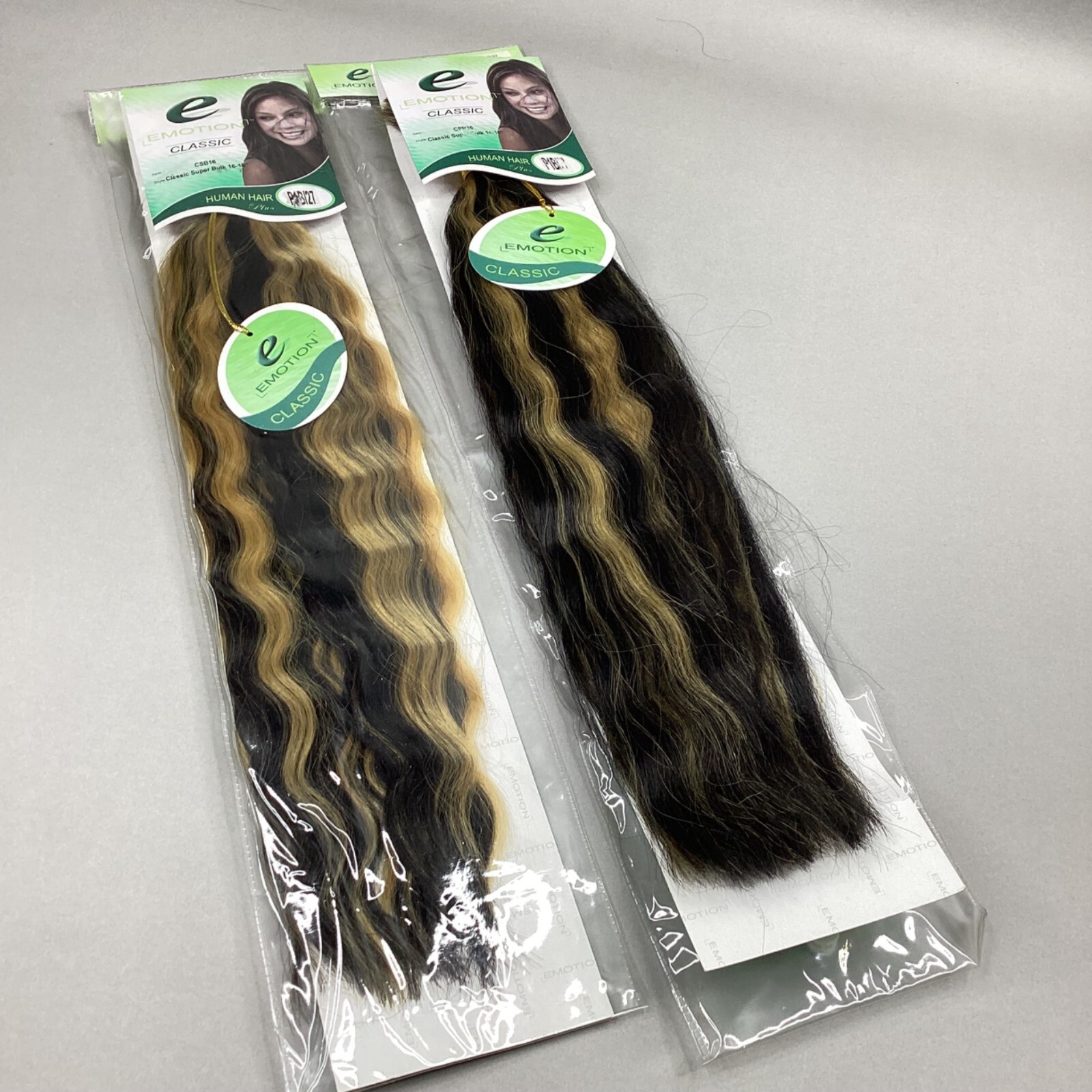 2 Packs 16” Black & Honey P1B/27 Super Wave Bulk Micro Braiding Blend Hair