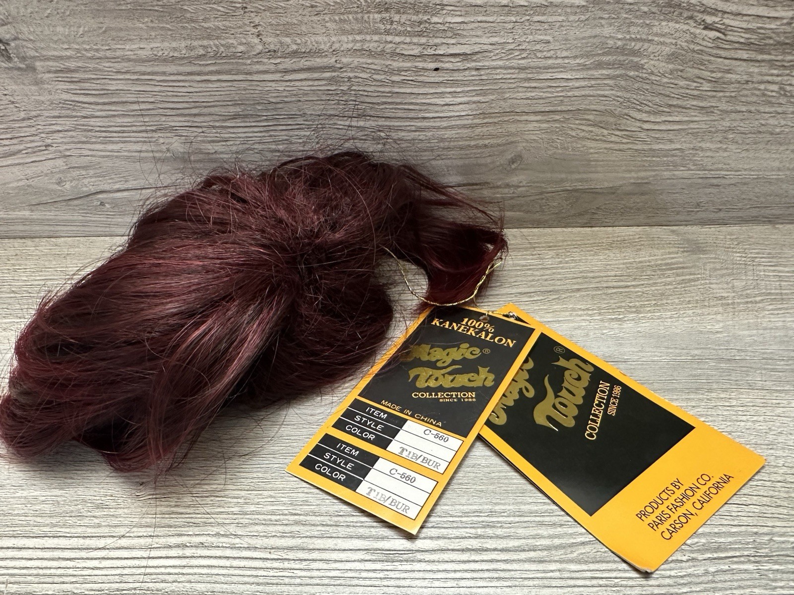 Hair Piece Wig By Magic Touch. 100% Kanekalon fiber Small Section C-560 Tin/Bur