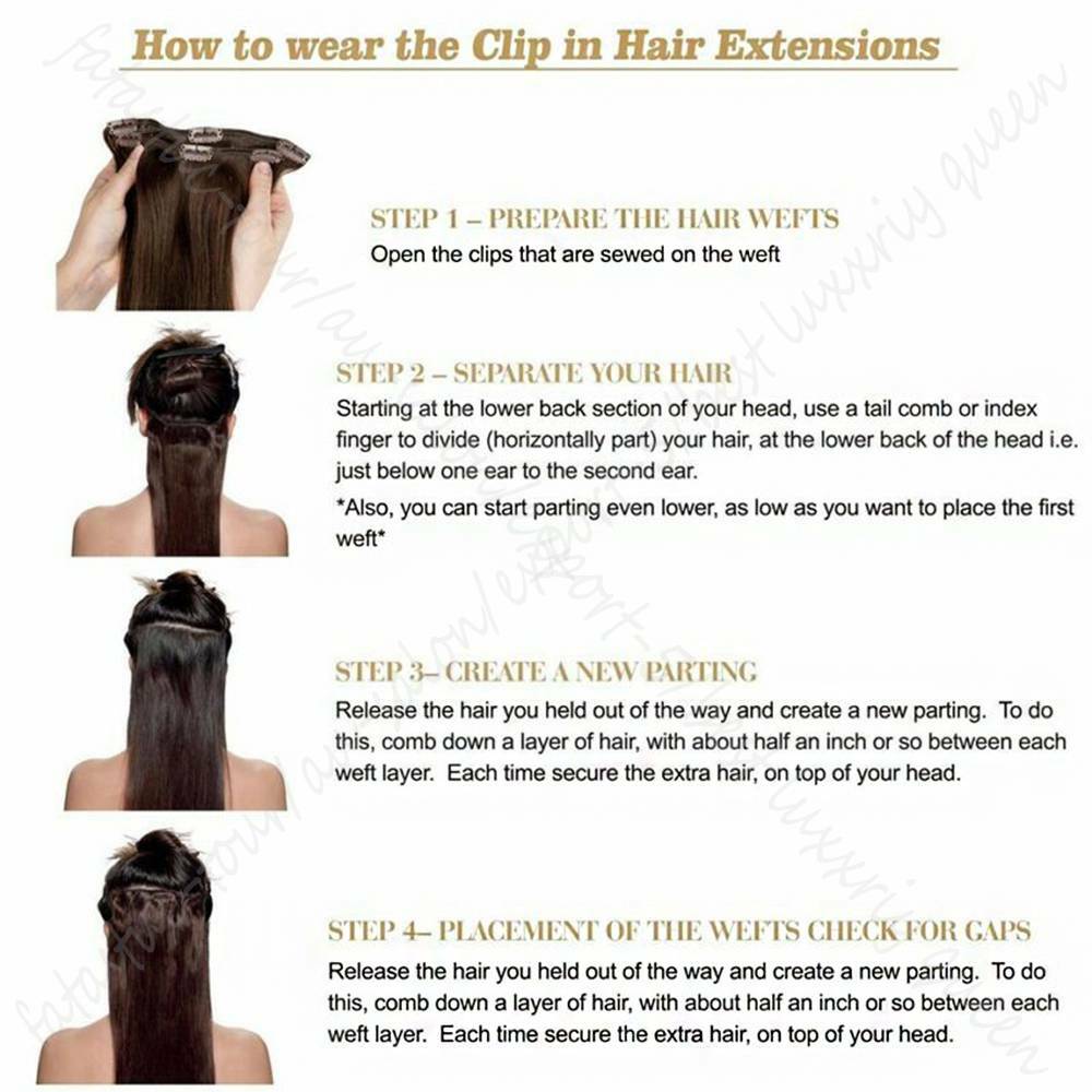 CLEARANCE Thick Double Weft 100% Human Hair Extensions Clip In Real Remy Hair US