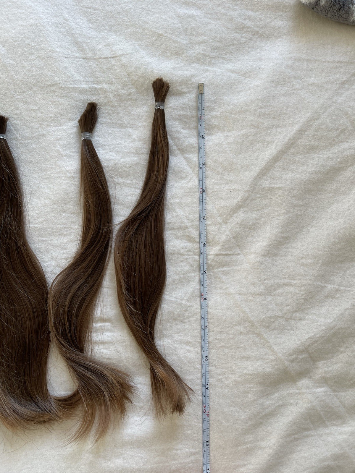 Human Hair Ponytail Haircut Virgin Brunette Hair 11-12 In Soft Silky Light Brown