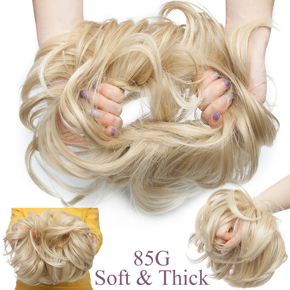 1PCS Messy Curly Bun Scrunchie Hair Extensions Ponytail Hair piece As Human Hair