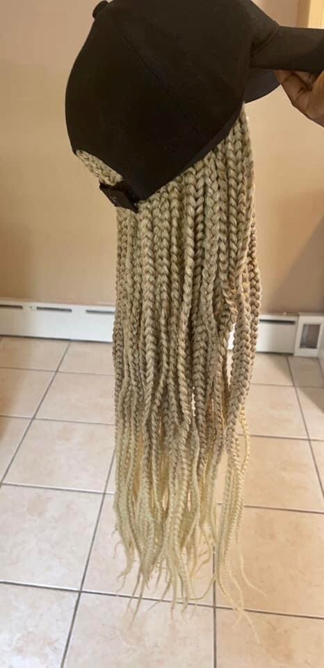 Baseball Cap Wigs With Straight Curly Braid Twist Locks Hairstyle Adjustable Hat