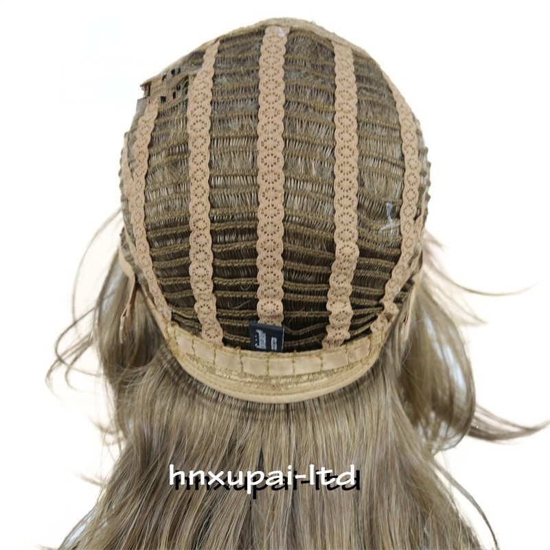 Women’s Long Natural Light Brown Golden Blonde Black Wavy Full Wig 18 Inch