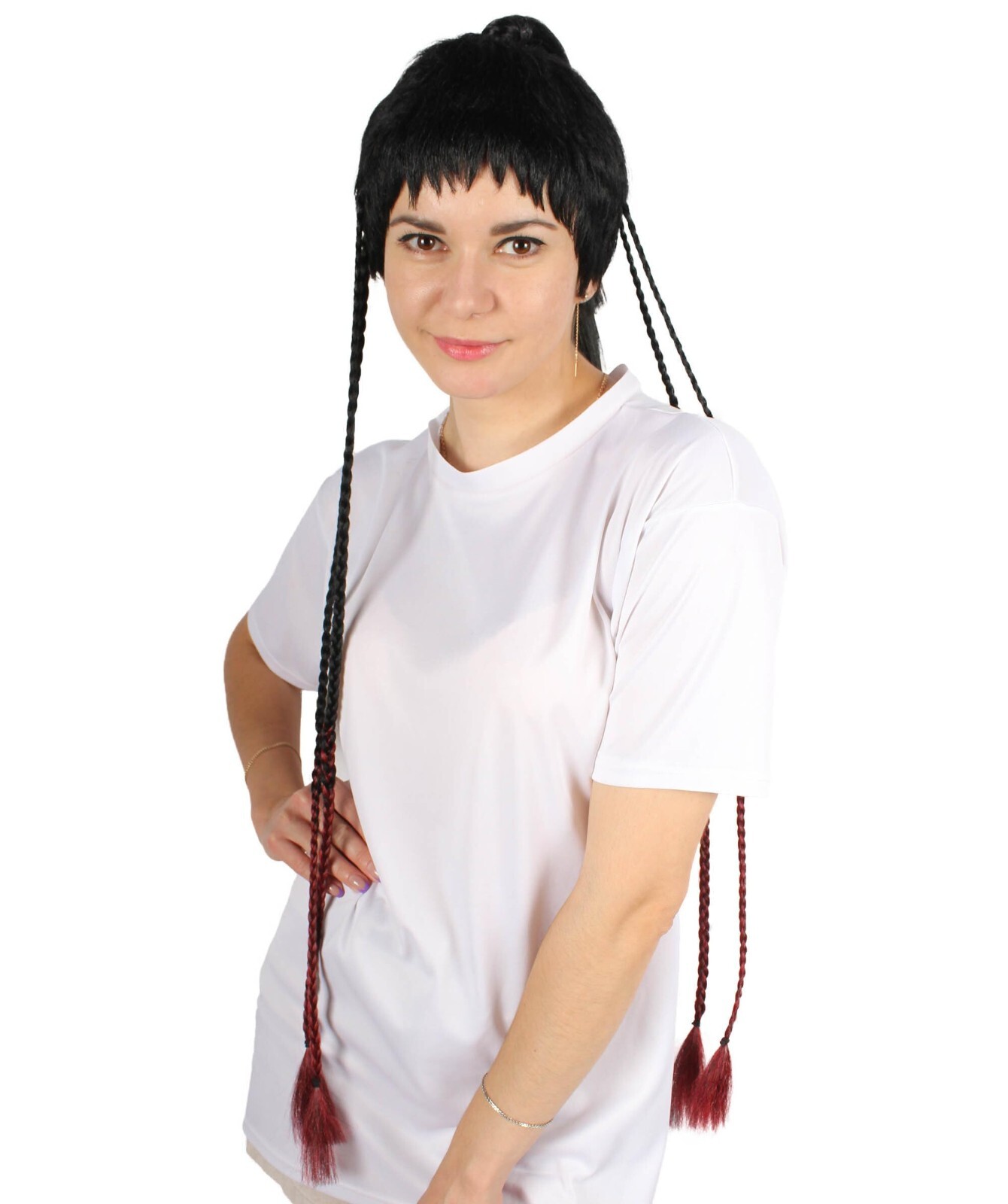 HPO Adult Women’s Long Ponytail Doll Wig, Perfect for Halloween, Flame-retardant