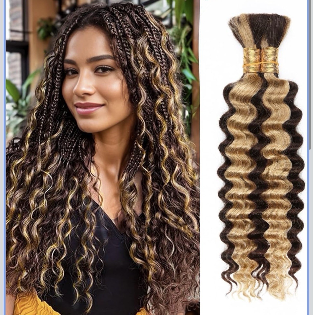 Honey Blonde Ombré Deep Wave 16 In Human Hair Bundles
