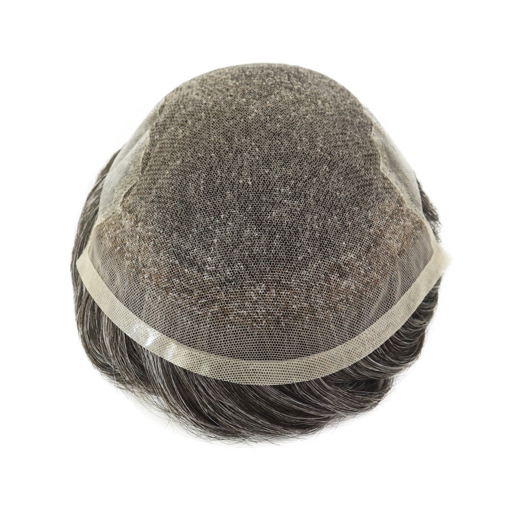 Toupee For Men Human HairAll Lace Replecement System Super Thin Skin Hairpiece