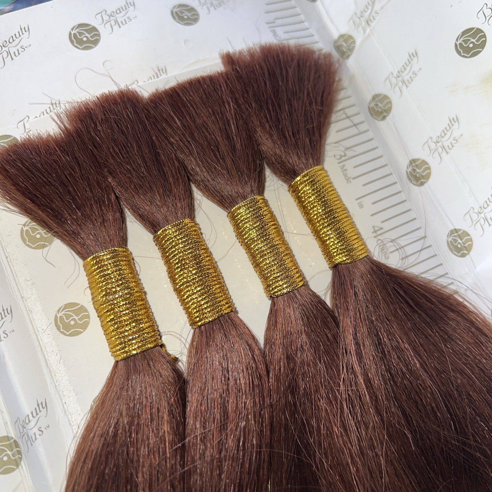 Janet Collection 100% Human Hair New Yaki Bulk 16″ Color 33 Lot Of 2 Packs