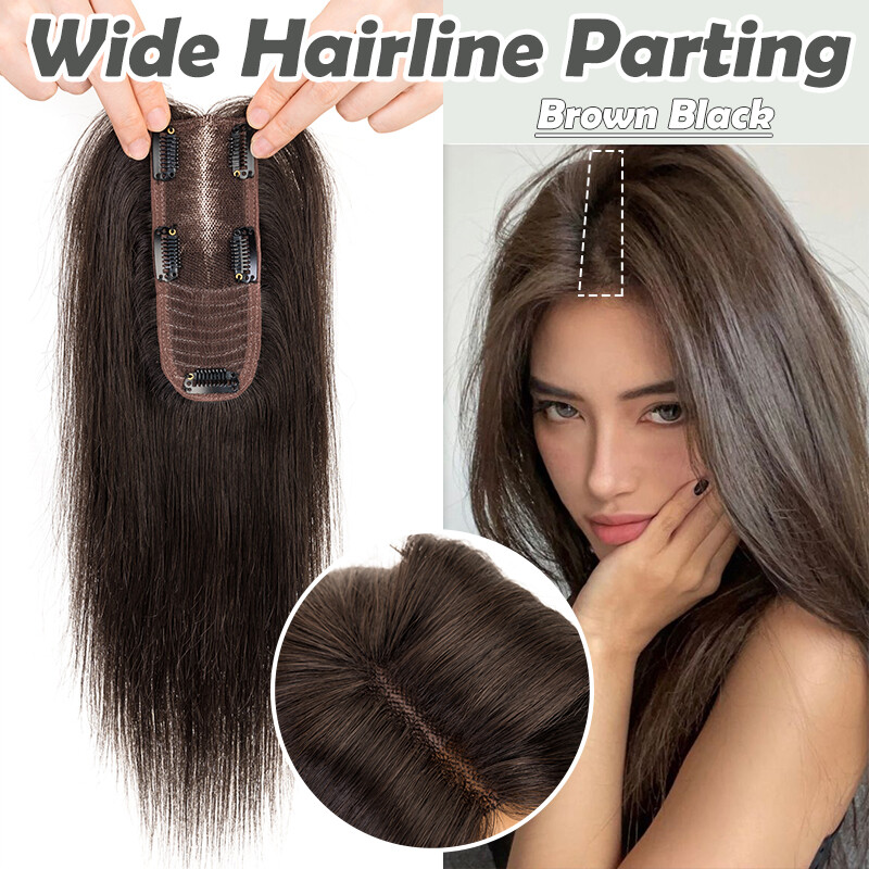 Women Hair Toppers Real Remy Human Hair Scalp Line Cover Thinning Hair Parting