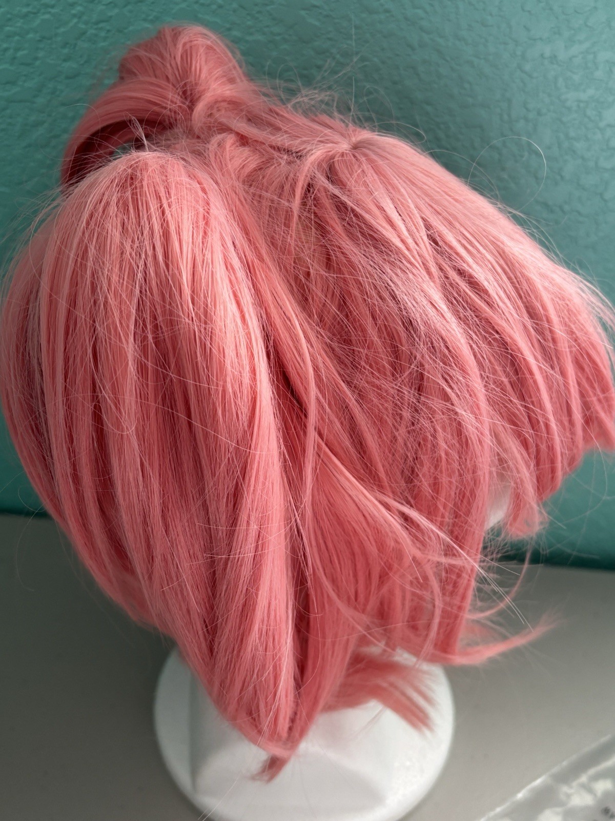 Pink Cosplay Wig with 2 Clips Ponytails for Girls and Women Short By Anangel
