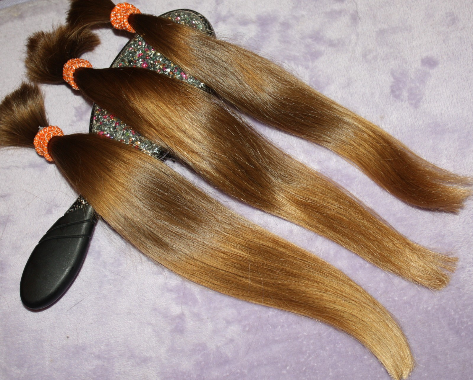 HAIR REBORN WIG 13 IN 2.6oz FINE & SILKY DARK GOLDEN BLONDE PONYTAILS F93