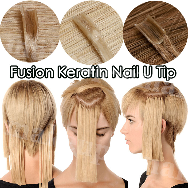 Thick Keratin Tip Pre Bonded U-Tip Indian 100% Human Hair Extensions Remy Hair