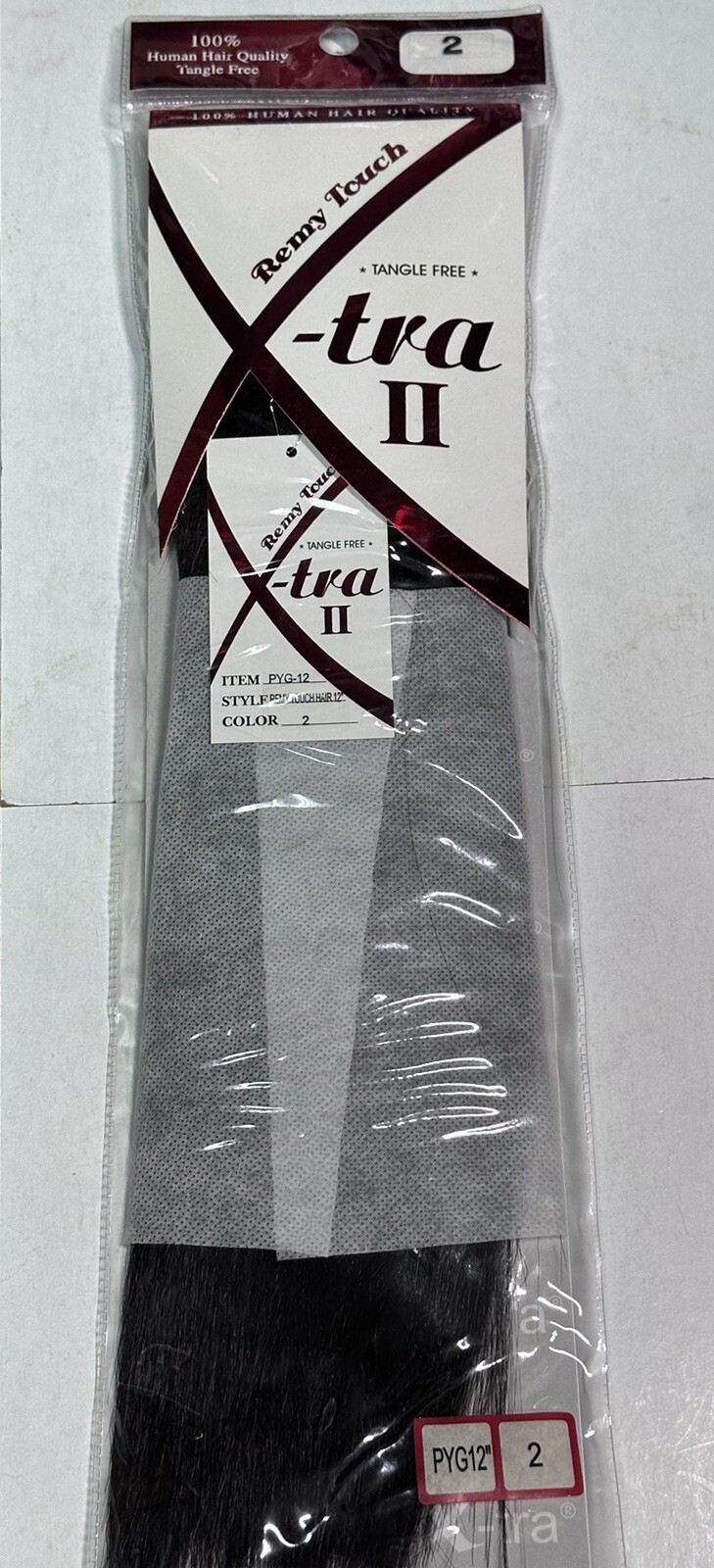 10″ 100% Human Hair Quality Remy Touch Tangle Free Yaki Hair Extensions Color 2