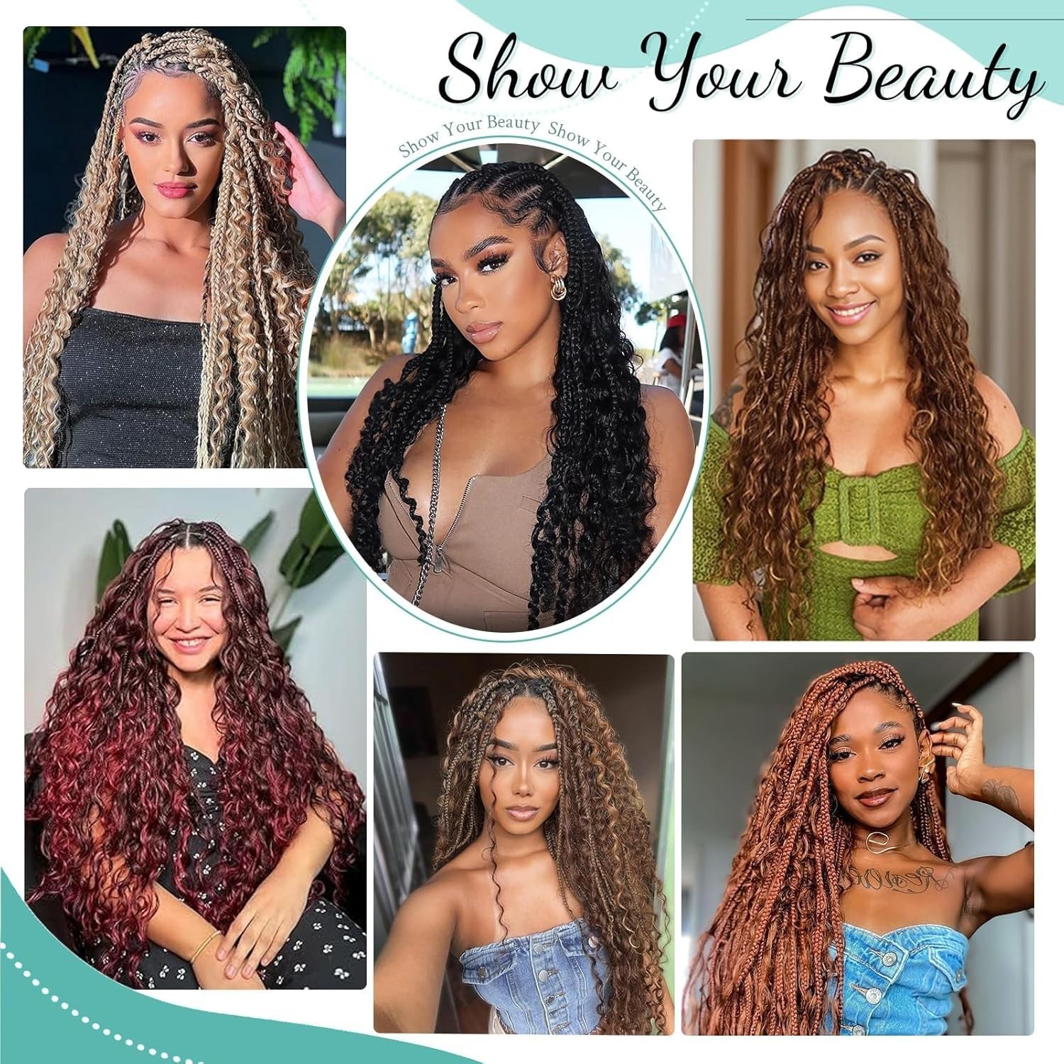 3-Pack of 18-Inch Knotless Deep Wave Hair in Chocolate Brown for Stunning Braids