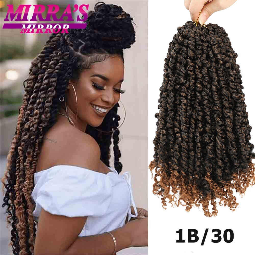 Twist Hair 6/8Inch Short Bob Pre-Looped Crochet Braids Synthetic Hair Extensions