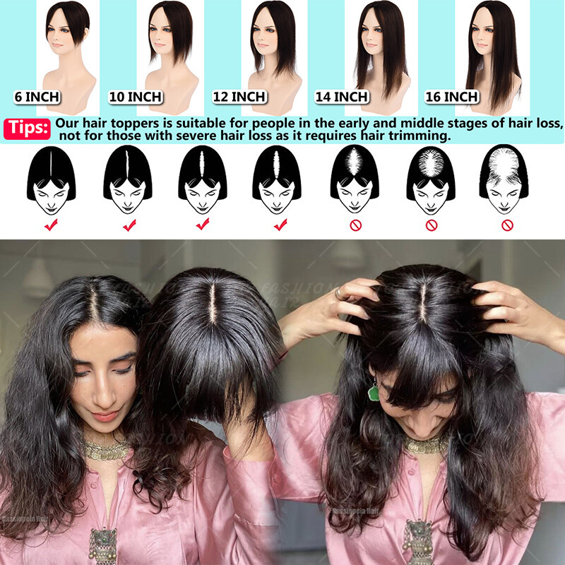 THICK MONO Top Pieces Toupee LACE 100% Remy Human Hair Toppers Silk Base