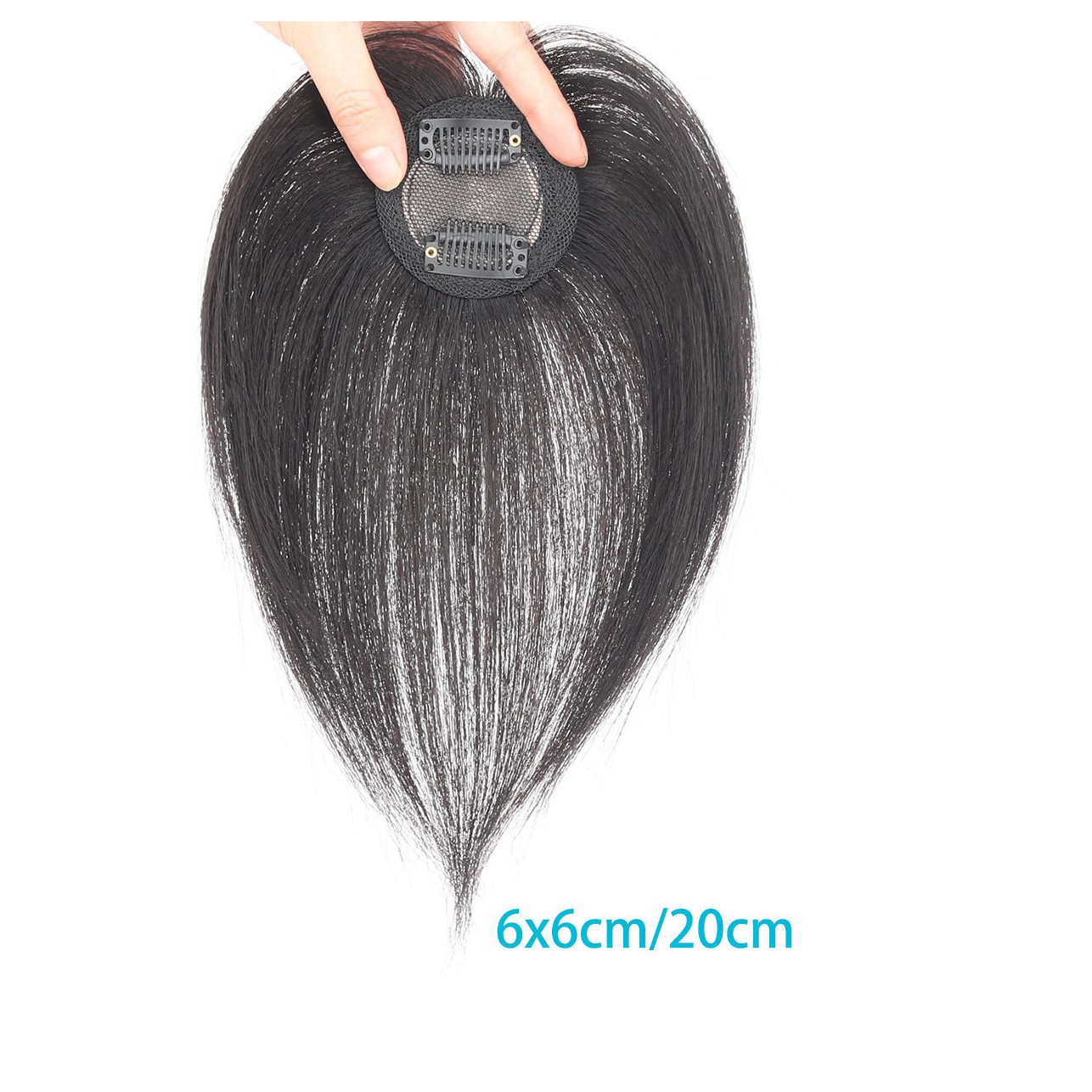 Silk Base Straight Clip In Human Hair Toppers For Loss Thin Hair Replacement