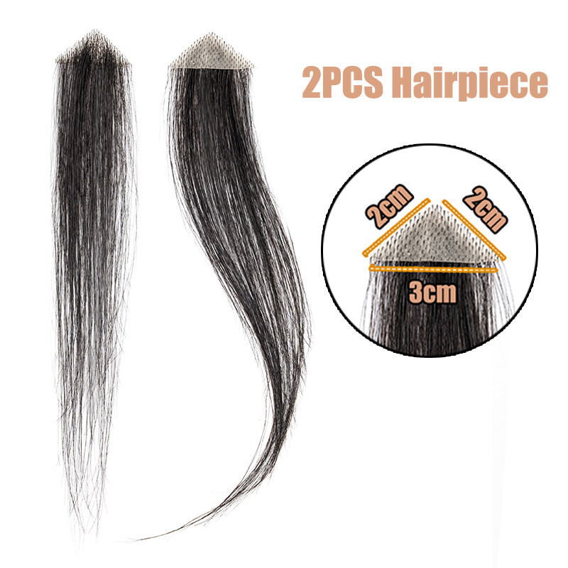 Bald Spot 100% Human REMY Hair Patch Toupee Forehead Hairpiece Hair Replacement