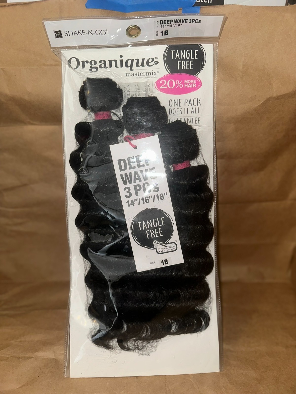 Organique Mastermix Deep Wave 3pc Shake N Go 14″/16″/18″ 1B Sythentic