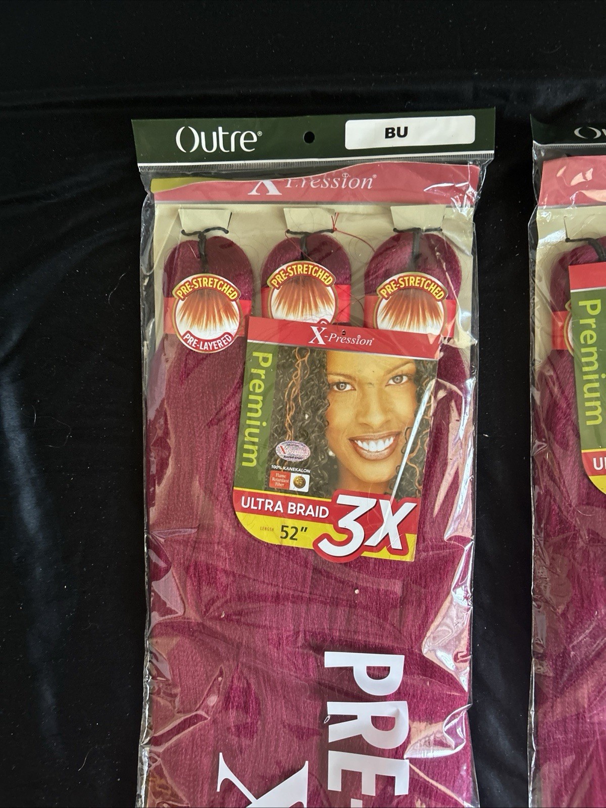 Outre 3x Xpression Pre-Stretched Braid 52in Burgundy