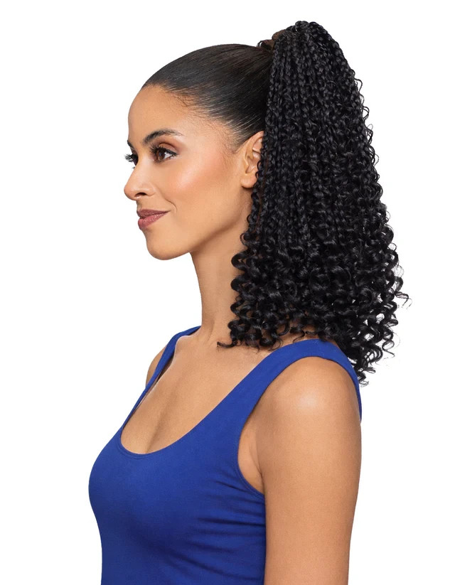 Foxy Silver DS 29, BOHO BRAIDED PONYTAIL Hair