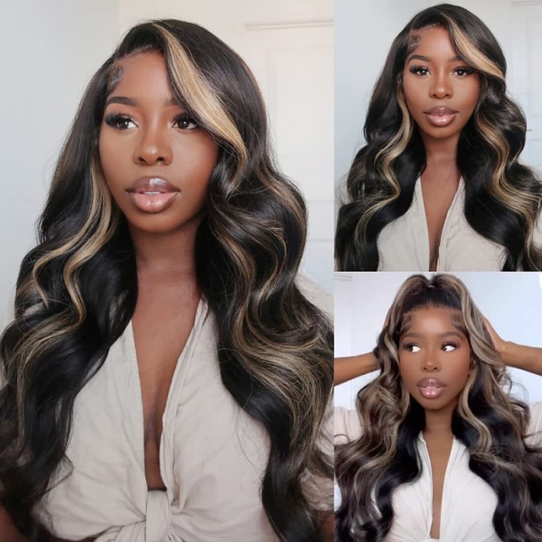 UNice Cambodian Bye Bye Knots Glueless Body Wave Blonde Pre Cut Lace Front Wigs