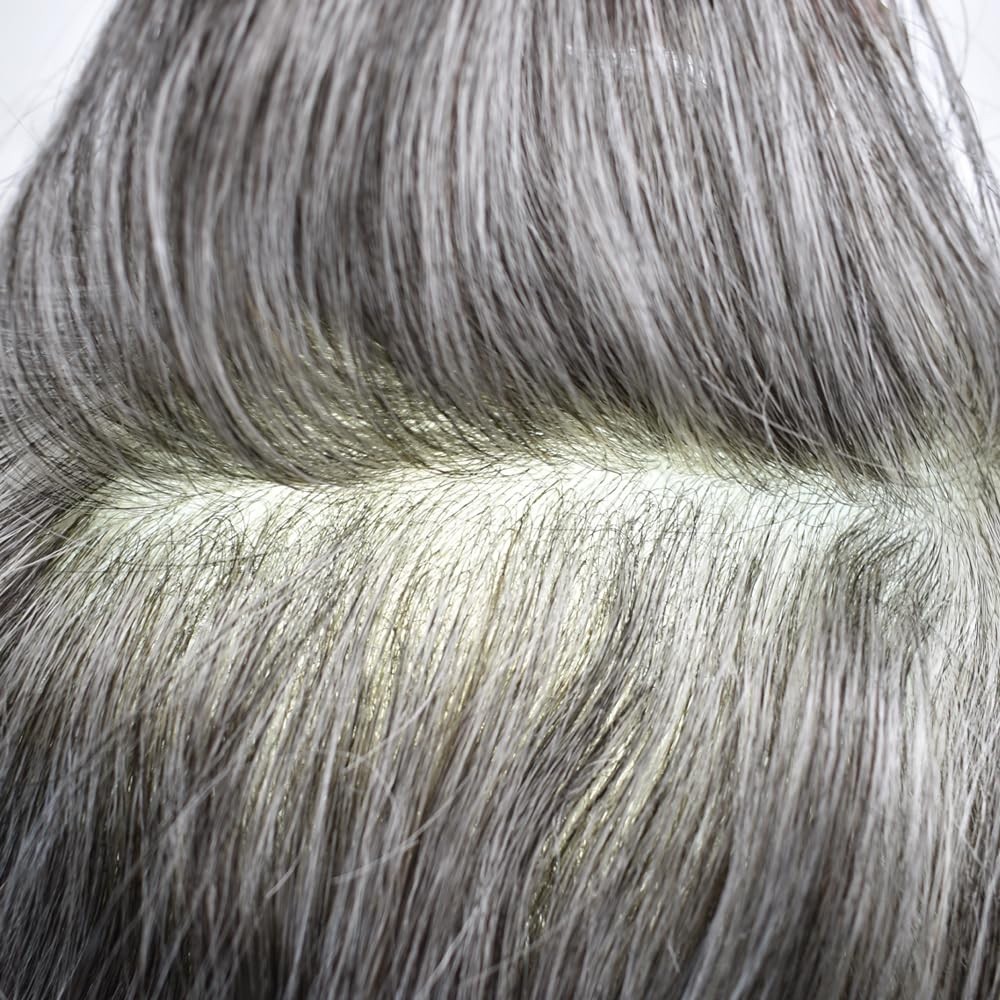 Ultra Thin Skin Hairpiece Invisible Poly PU Mens Toupee Hair Replacement 0.04mm