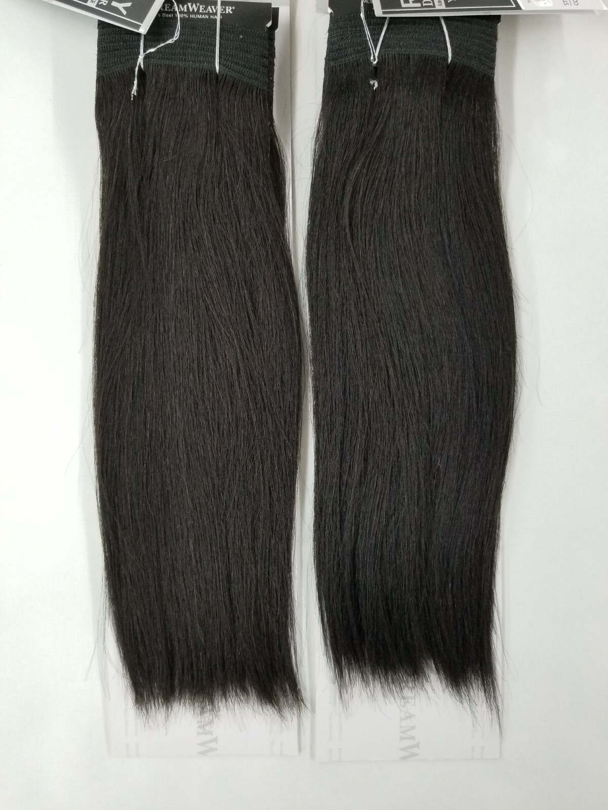 2 Packs ModelModel Remy Dreamweaver Yaky 100% Human Hair Extension 12″~Off Black