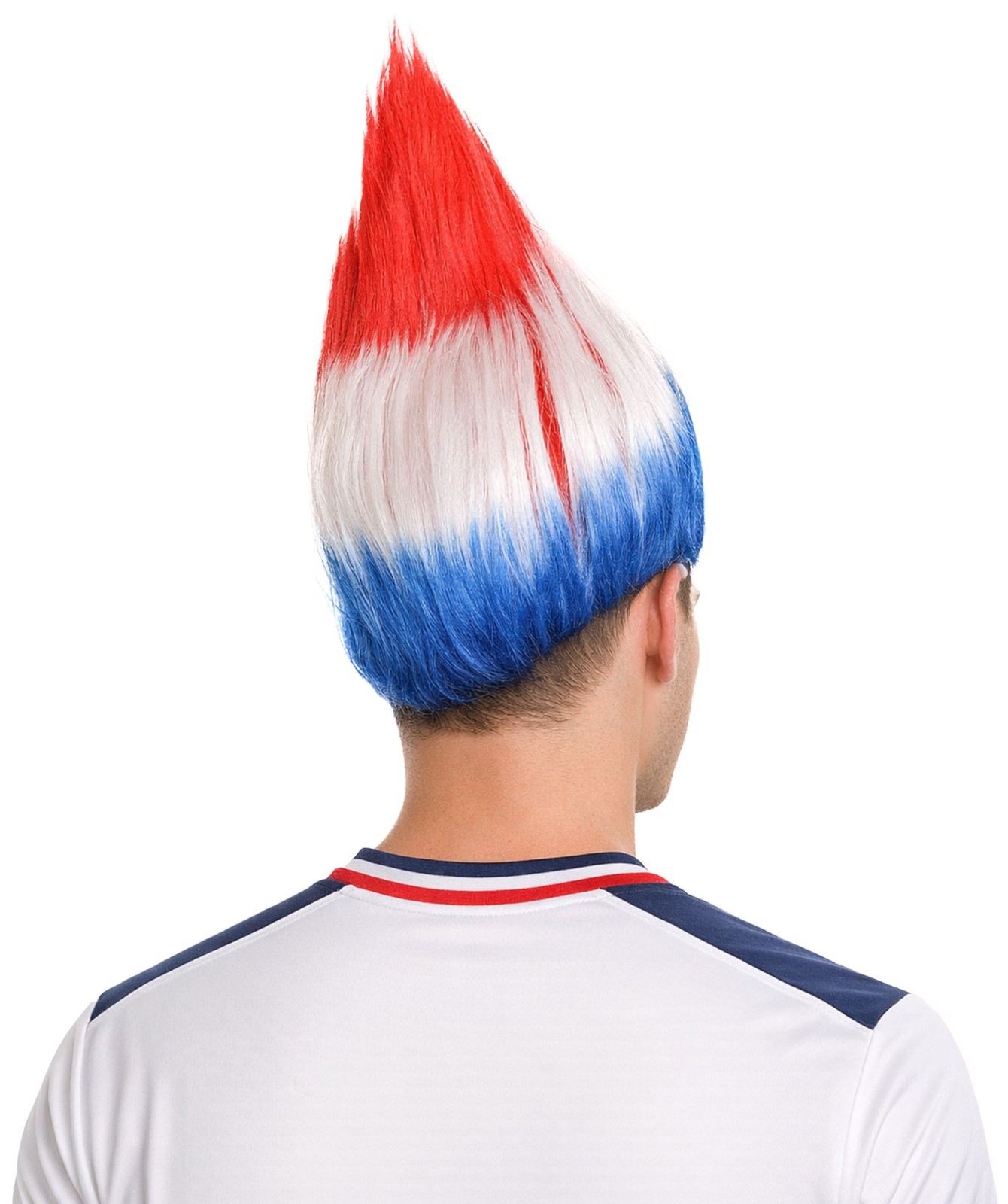 HPO Flagwigs Adult Unisex Serbia Flag Troll Wigs,Perfect for Cosplay HM-797A
