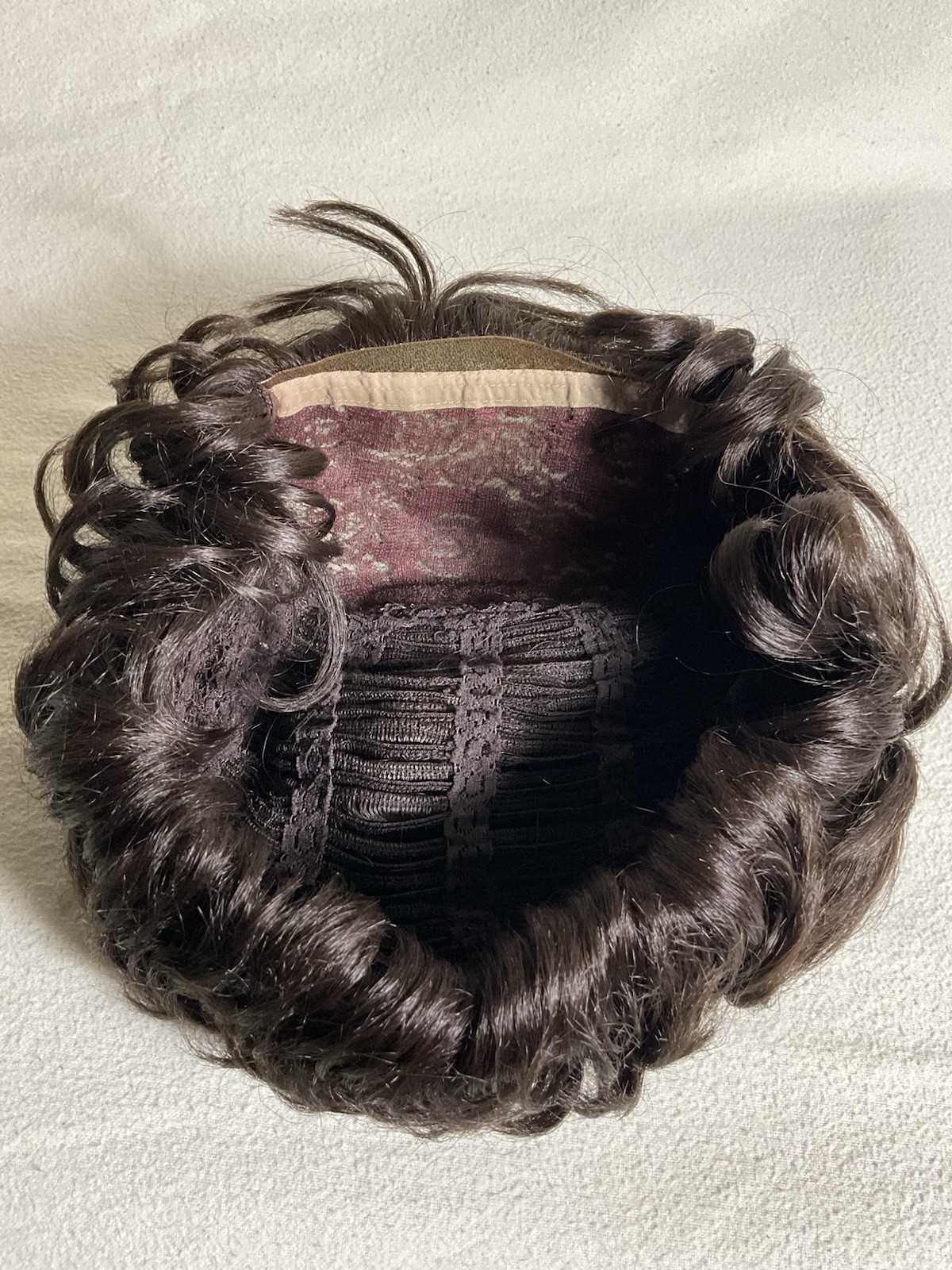 Vintage Elura Dark Brown Wig Short Curly Bouffant Modacrylic USA, Made In Korea