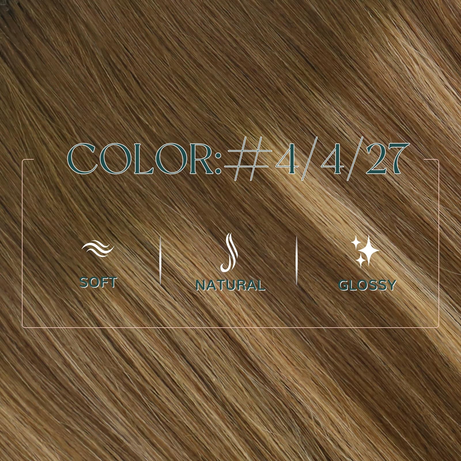 Human Hair Weft Extensions 14 Inch 70G Balayage Dark Brown to Caramel Blonde