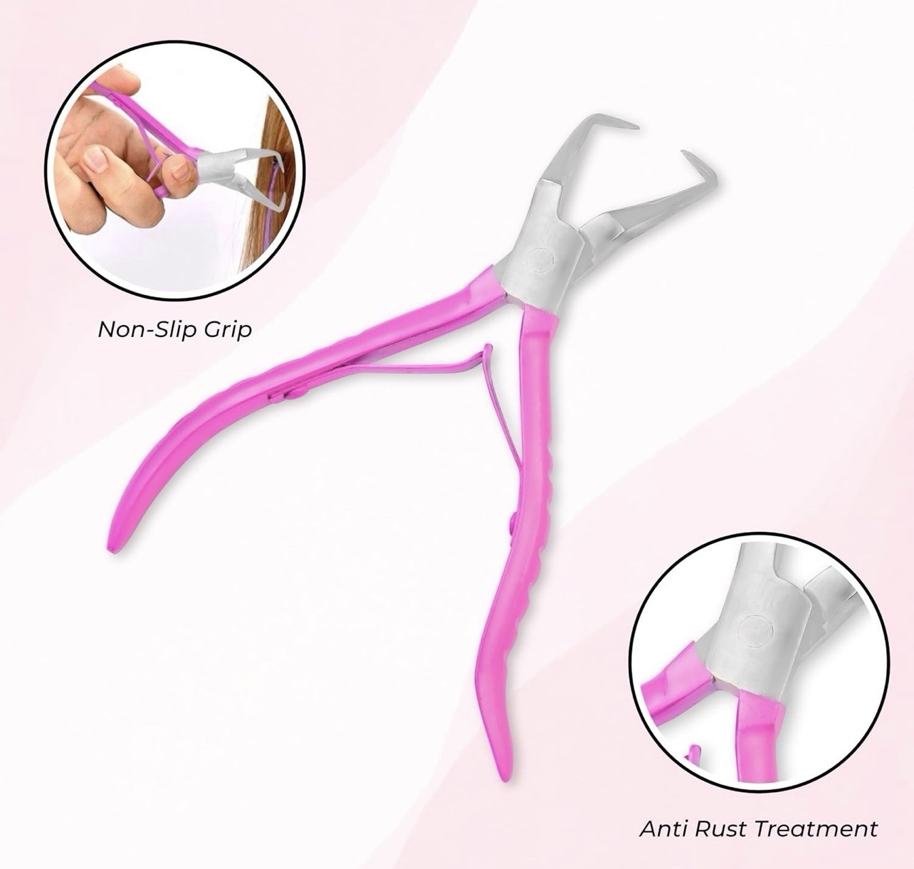 SIVOTE Hair Extension Beads Remover Pliers – Pink Stainless 1-Pack