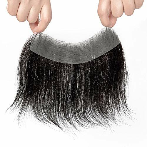 Invisible Mens Frontal Human Hair Piece Covering Receding Hairline Fringe System
