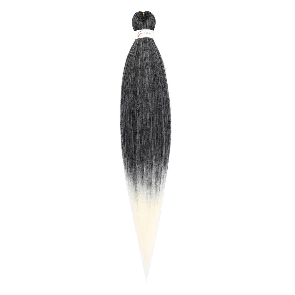 Hot Water Setting Pre-stretched Braids Hair Itch Free Ombre Synthetic Extensions