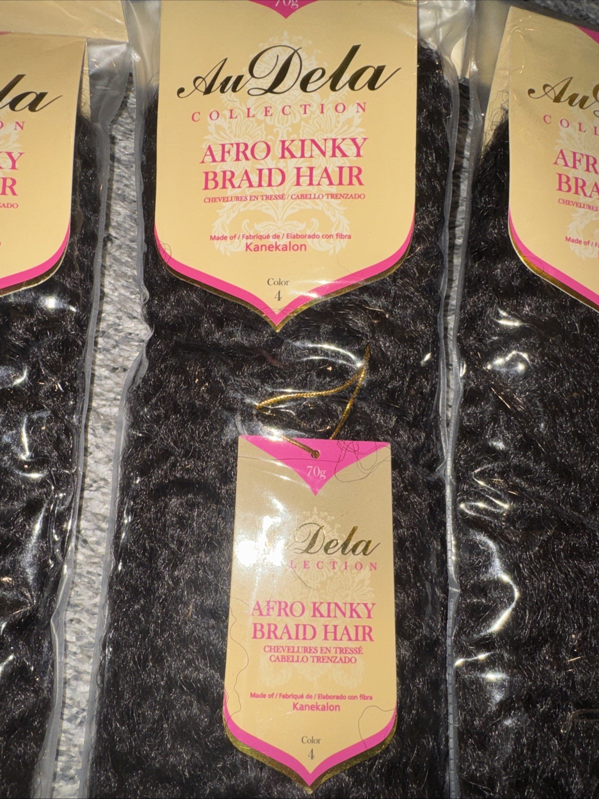 AuDela Collection Afro Kinky Braid HAIR Kanekalon Color 4 Dark Brown