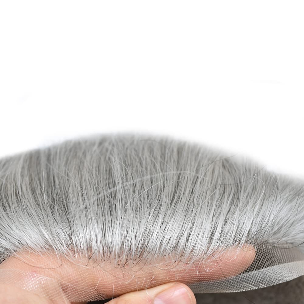 Full French Lace Toupee Hair Replacement System Hairpiece Natural Hairline